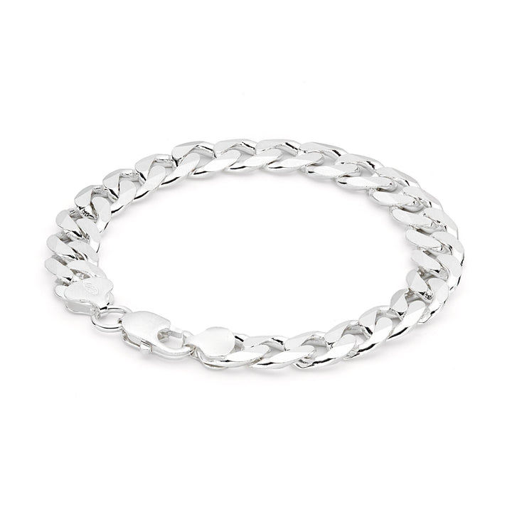 Sterling Silver Curb Chain (8mm) Bracelet 8.5 inch