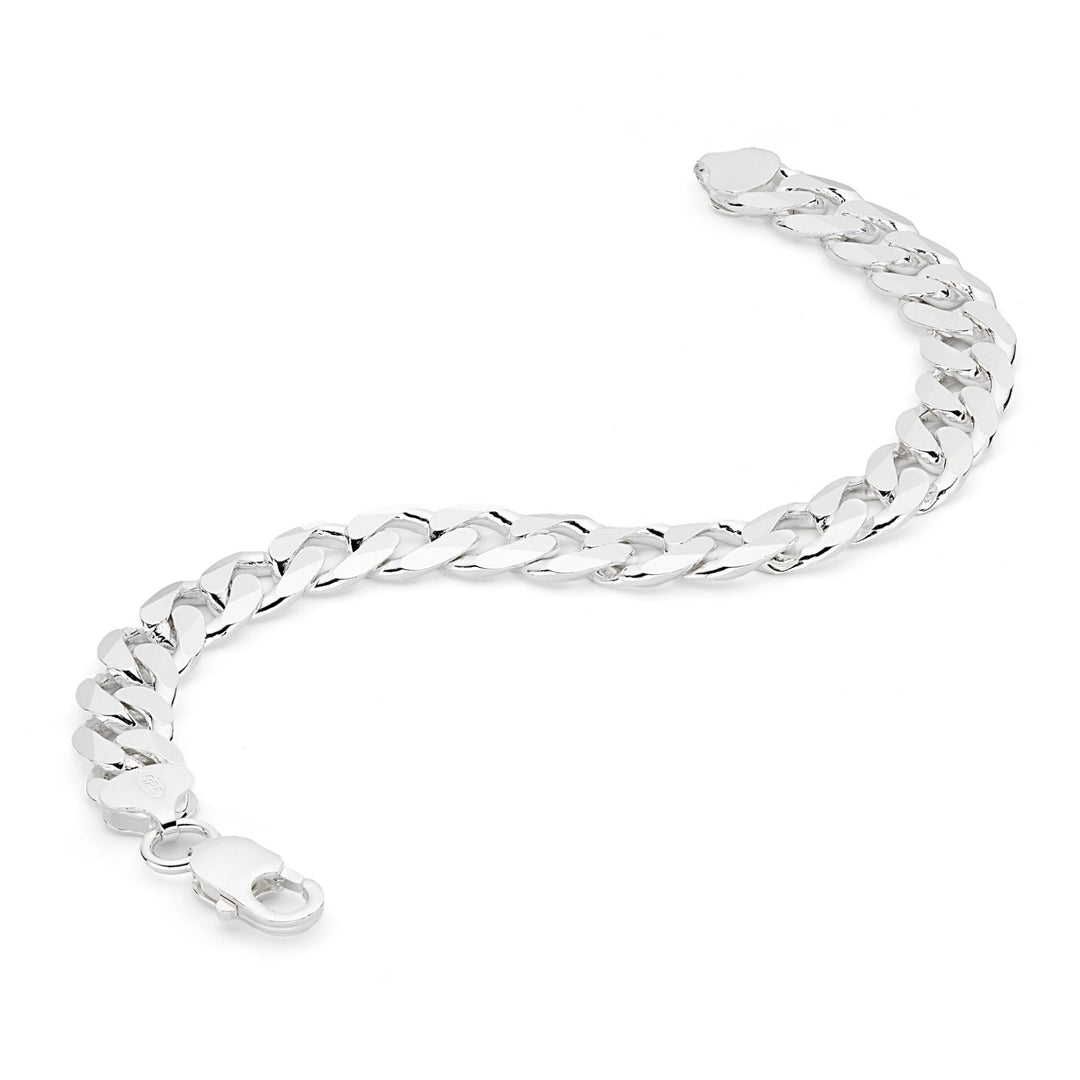 Sterling Silver Curb Chain (8mm) Bracelet 8.5 inch