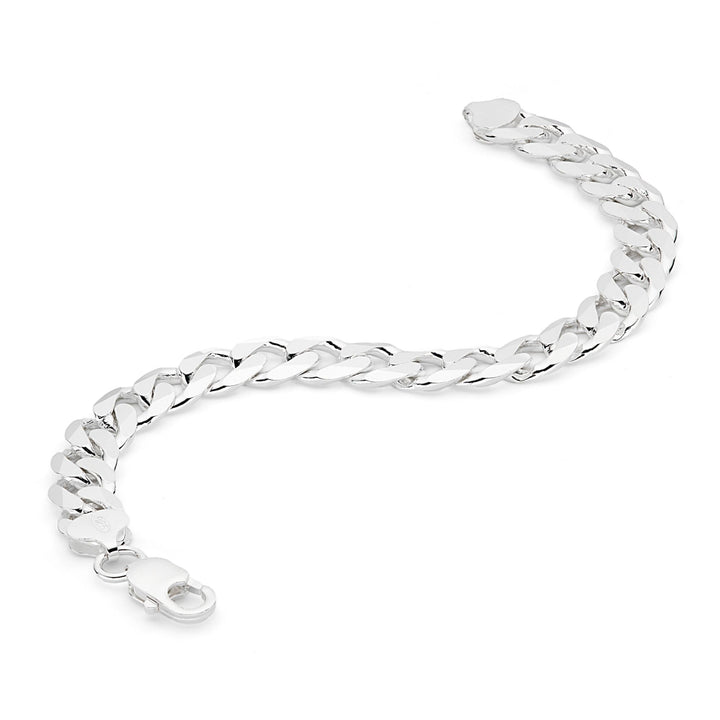 Sterling Silver Curb Chain (8mm) Bracelet 8.5 inch