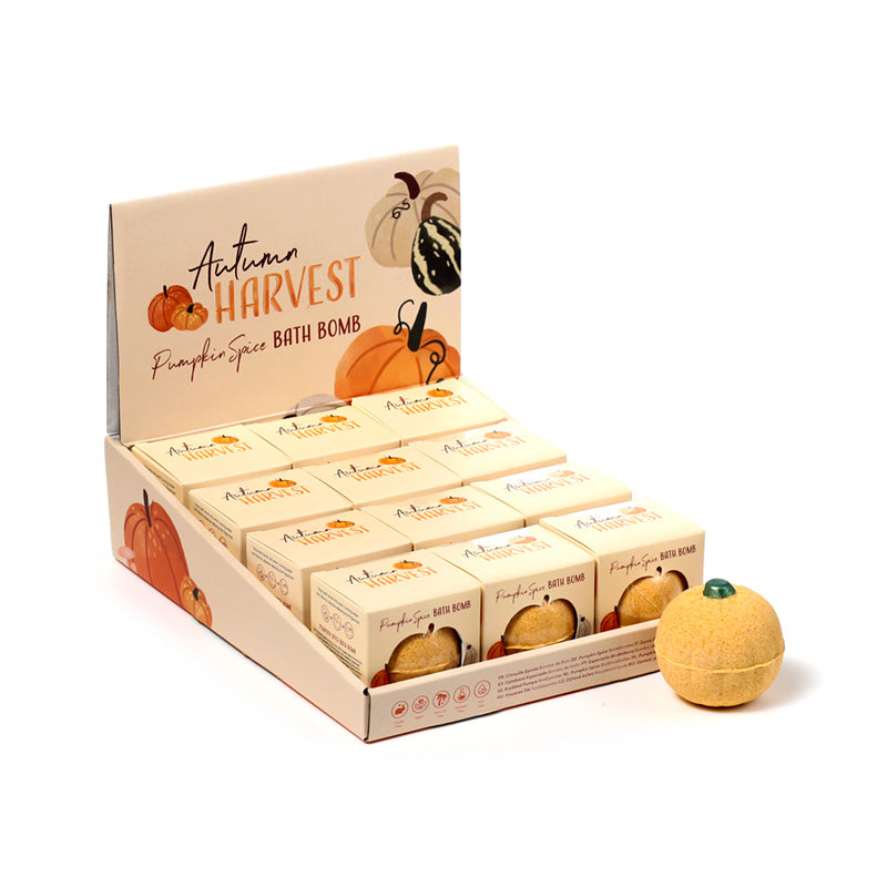 Autumn Harvest Pumpkin Shaped Bath Bomb in Gift Box BATH86