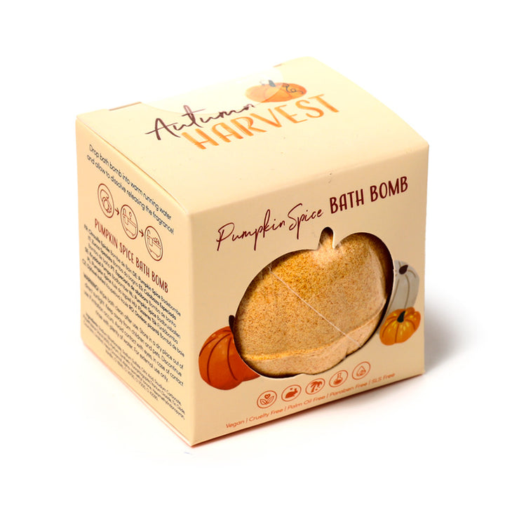Autumn Harvest Pumpkin Shaped Bath Bomb in Gift Box BATH86