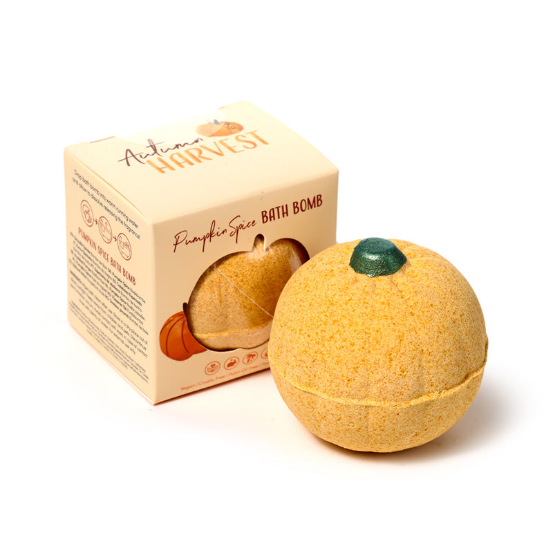 Autumn Harvest Pumpkin Shaped Bath Bomb in Gift Box BATH86