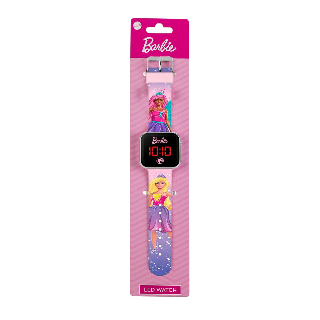 Barbie Pink Printed Strap Led Red Watch BDT4144ARG