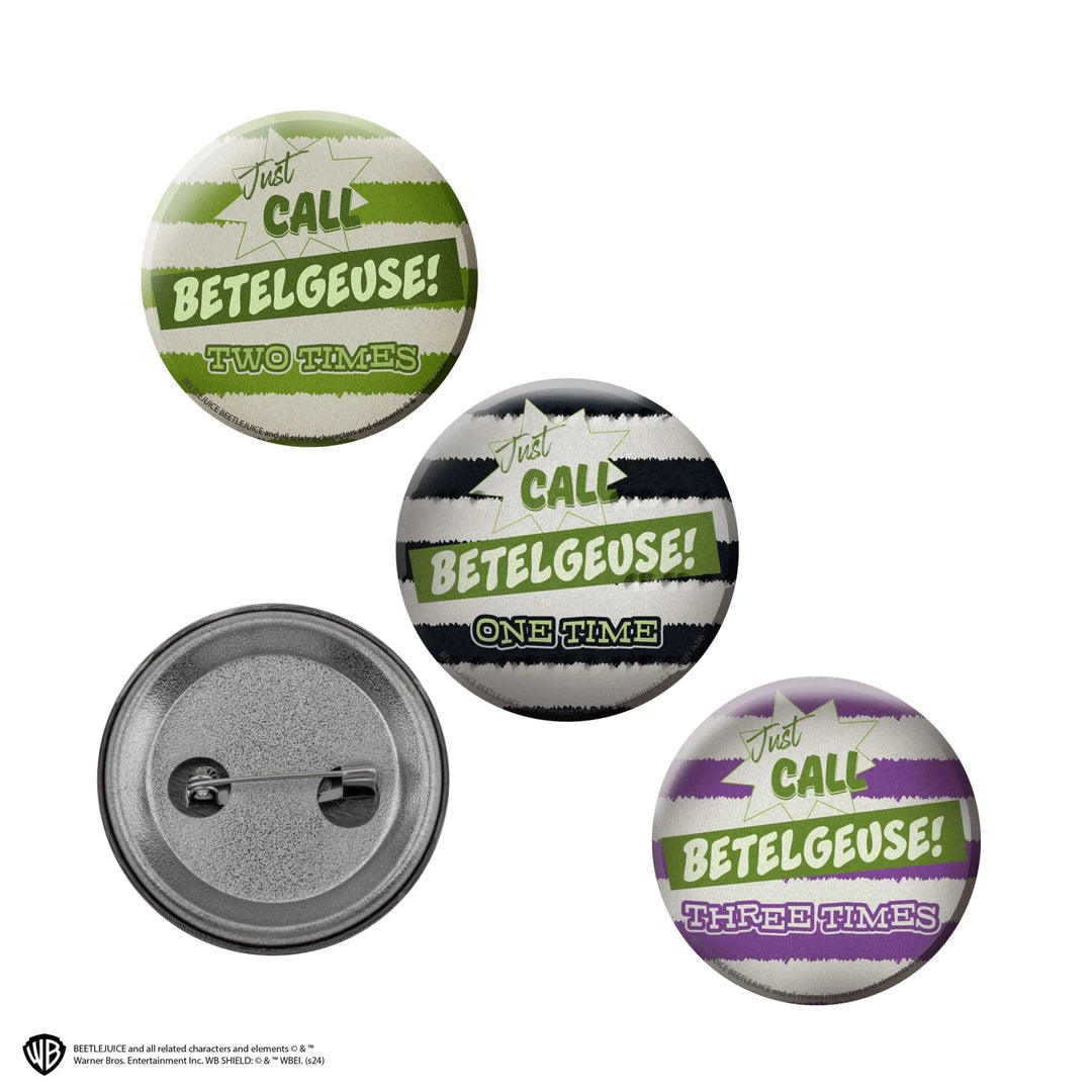 Set Of 6 Beetlejuice Lenticular Badges CR3240