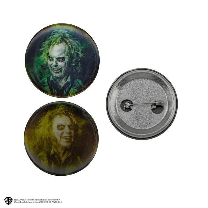 Set Of 6 Beetlejuice Lenticular Badges CR3240