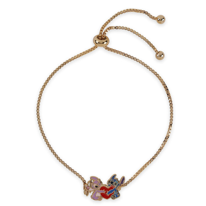 Disney Brass Yg Plt Stitch And Angel Heart Lariat Bracelet BF00725YRUL.PH