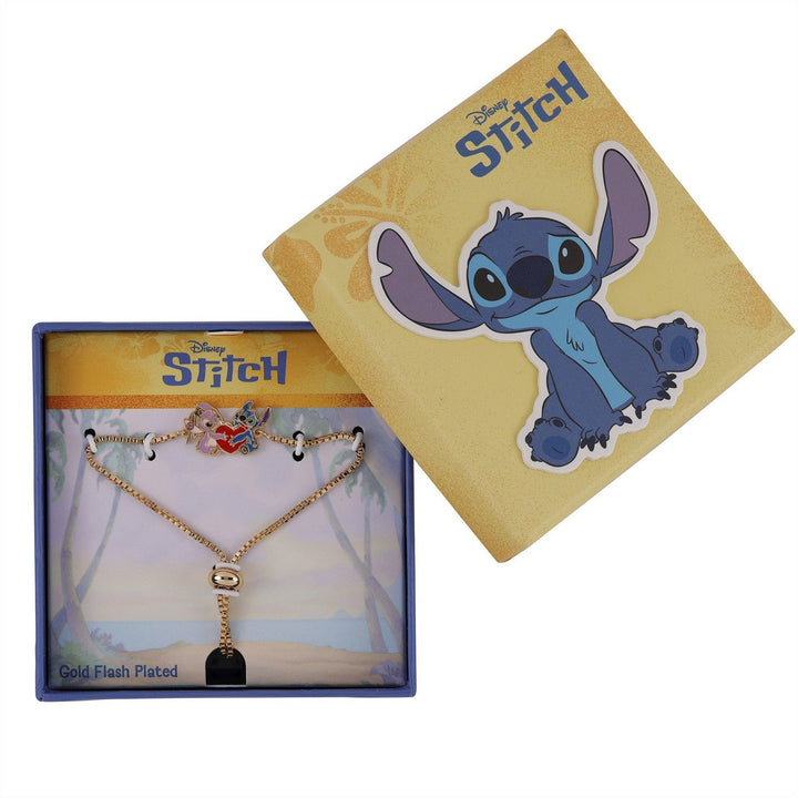 Disney Brass Yg Plt Stitch And Angel Heart Lariat Bracelet BF00725YRUL.PH