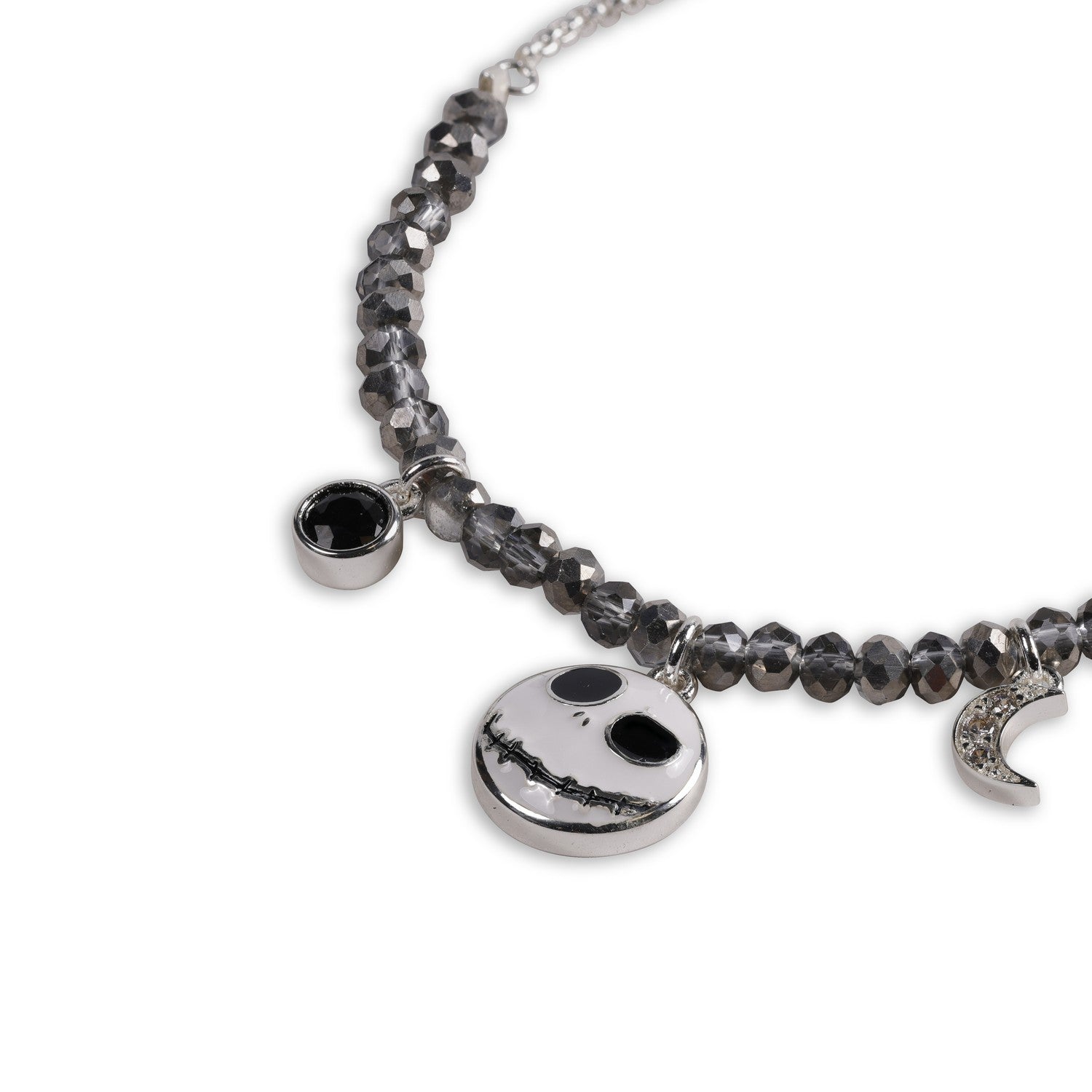 Collectable Nightmare Before Christmas Brass Slv Plt Nbc Jack Charm Beaded Lariat Bracelet BF00778SZML.PH