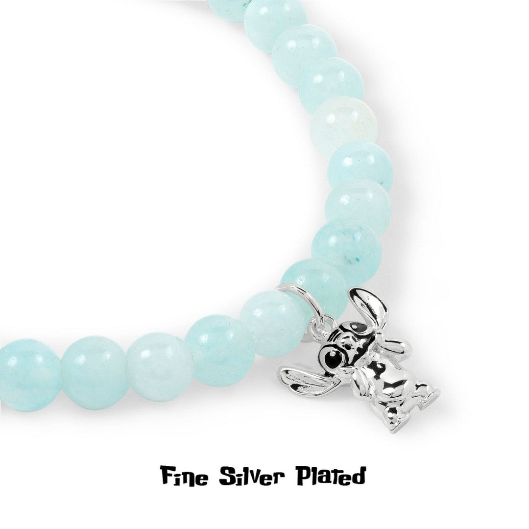 Disney Silver Plated Stitch Light Blue Beads Expander Sterling Bracelet BF00833SQGL.PH