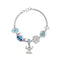 Disney Silver Plated Stitch Charm Sterling Bracelet BH00392RL-7.PH