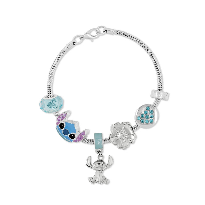Disney Silver Plated Stitch Charm Sterling Bracelet BH00392RL-7.PH