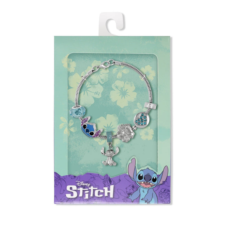 Disney Silver Plated Stitch Charm Sterling Bracelet BH00392RL-7.PH