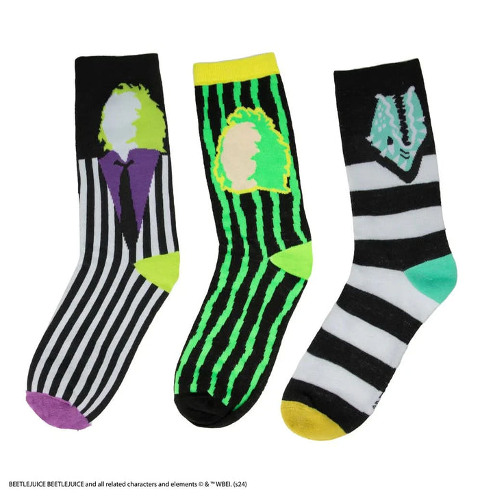 Set Of 3 Beetlejuice Socks CR1640