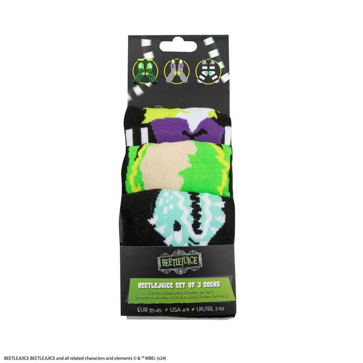 Set Of 3 Beetlejuice Socks CR1640