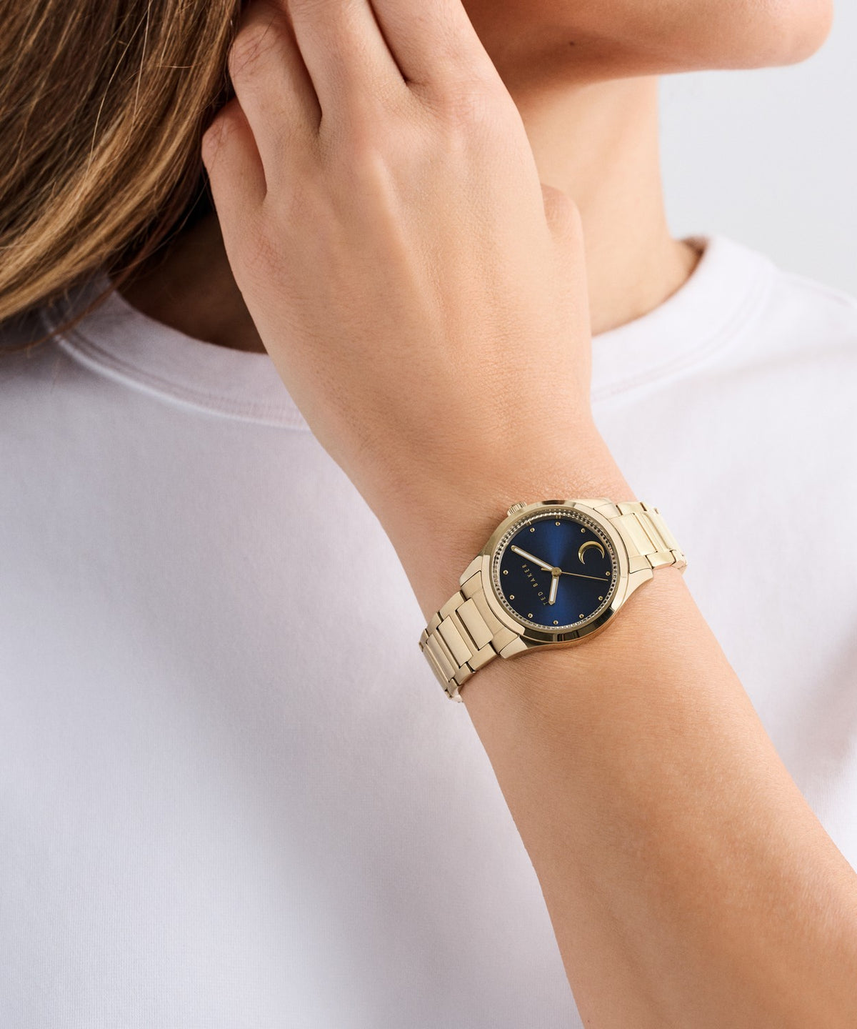 Ted Baker Women’s Fashion 34 mm Blue Dial Two-Tone Bracelet Watch BKPCLF506