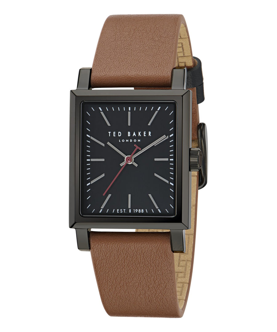 Ted Baker Men’s Timeless 26 mm Black Dial Brown Leather Watch BKPJAF503