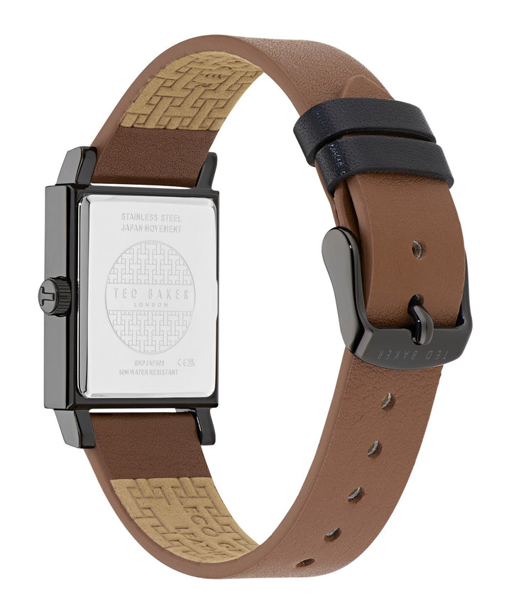Ted Baker Men’s Timeless 26 mm Black Dial Brown Leather Watch BKPJAF503