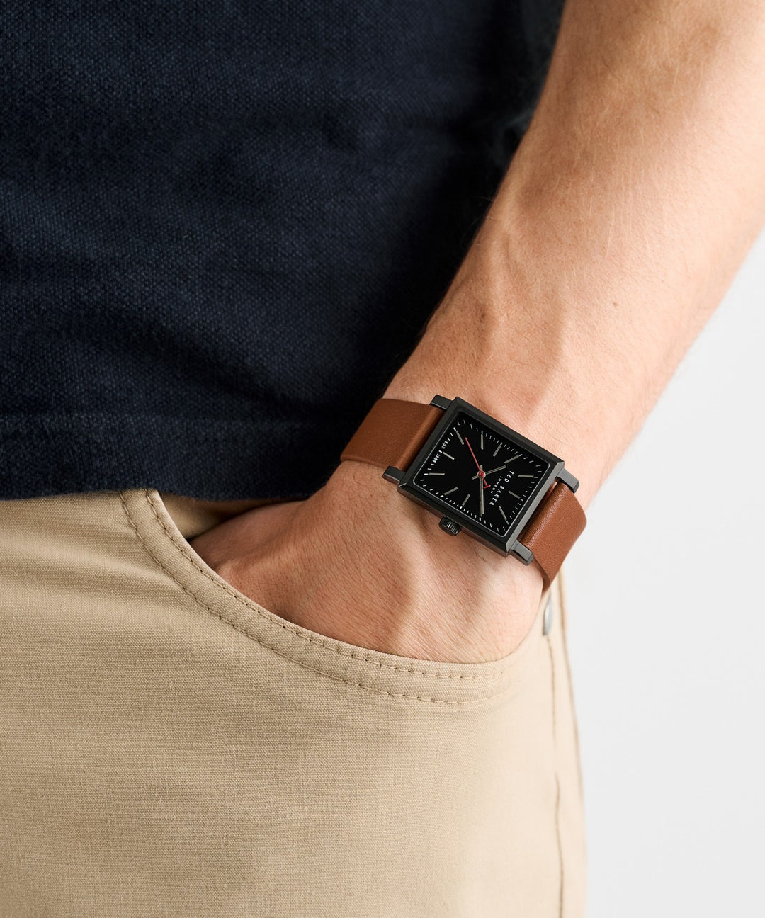 Ted Baker Men’s Timeless 26 mm Black Dial Brown Leather Watch BKPJAF503