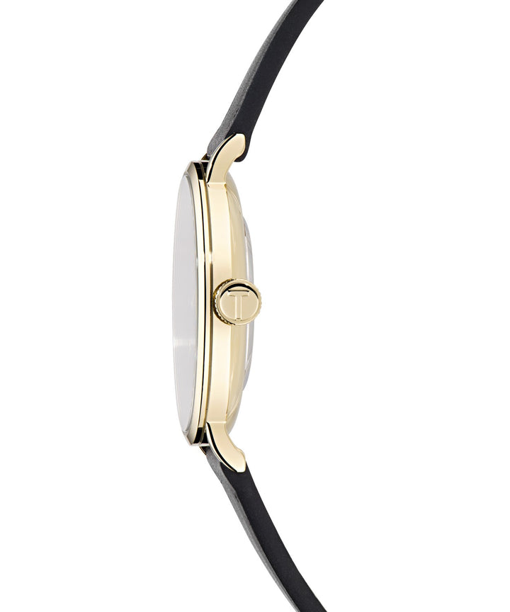 Ted Baker Men’s Timeless 38 mm Black Dial Black Leather Watch BKPSGF501
