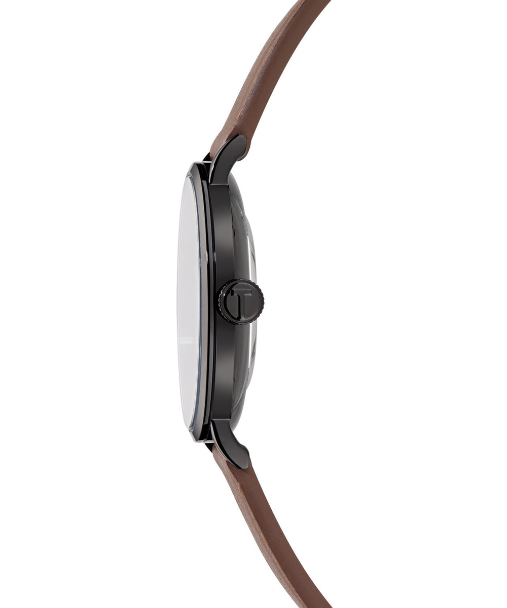 Ted Baker Men’s Timeless 38 mm Black Dial Tan Leather Watch BKPSGF504