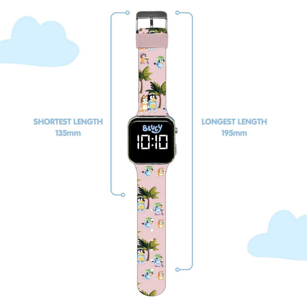 Bluey Pink Printed Strap Led Watch BLY4157