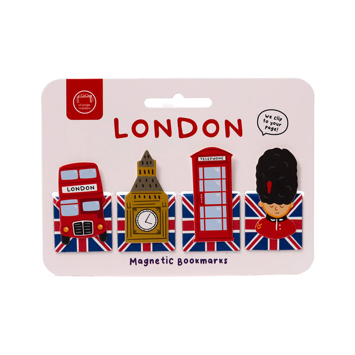 London Souvenir Shaped Magnetic Bookmark Set BOOK16