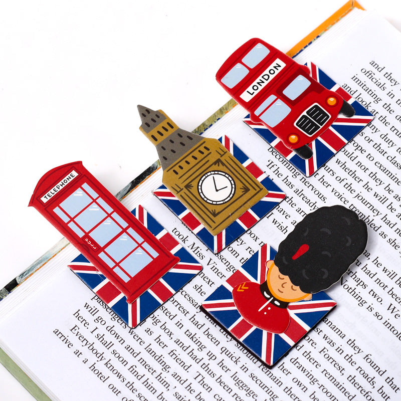 London Souvenir Shaped Magnetic Bookmark Set BOOK16
