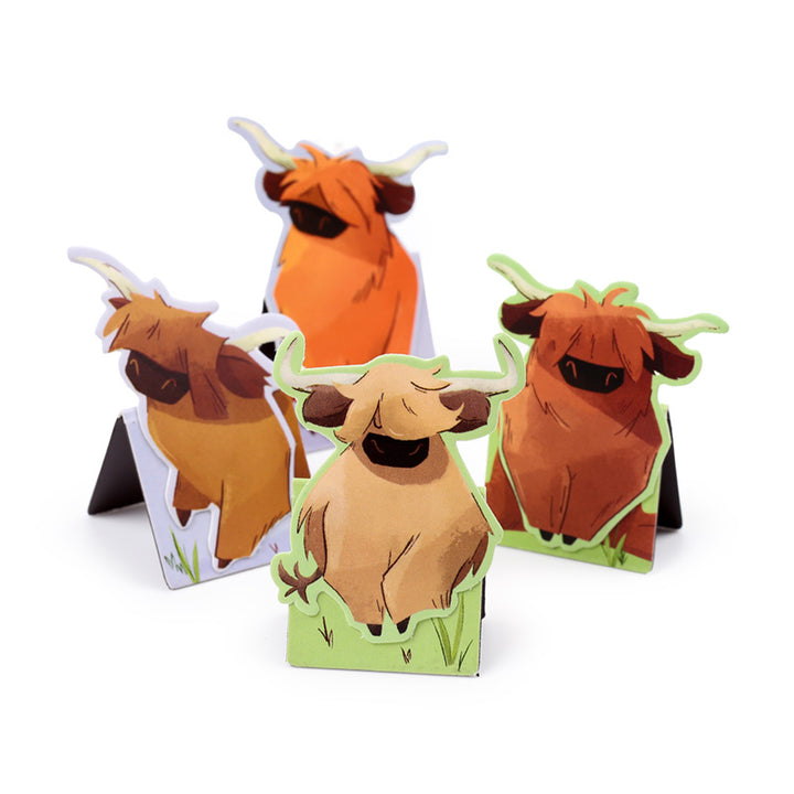 Hairy Coos Cow Highland Coo Magnetic Bookmark Set BOOK23