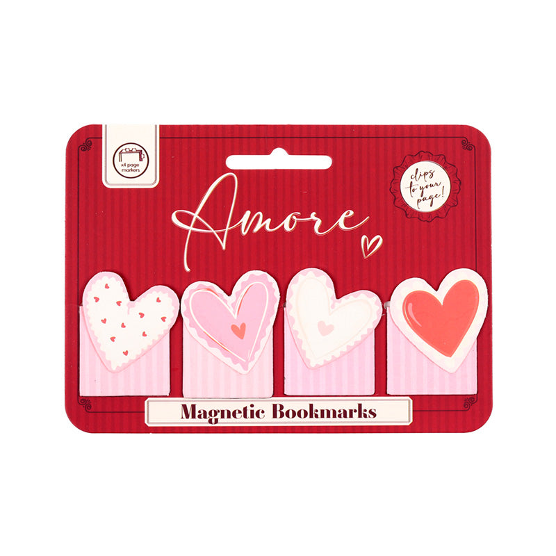 Amore Heart Magnetic Bookmark Set BOOK28