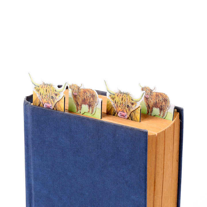 Jan Pashley Highland Coo Cow Magnetic Bookmark Set BOOK33