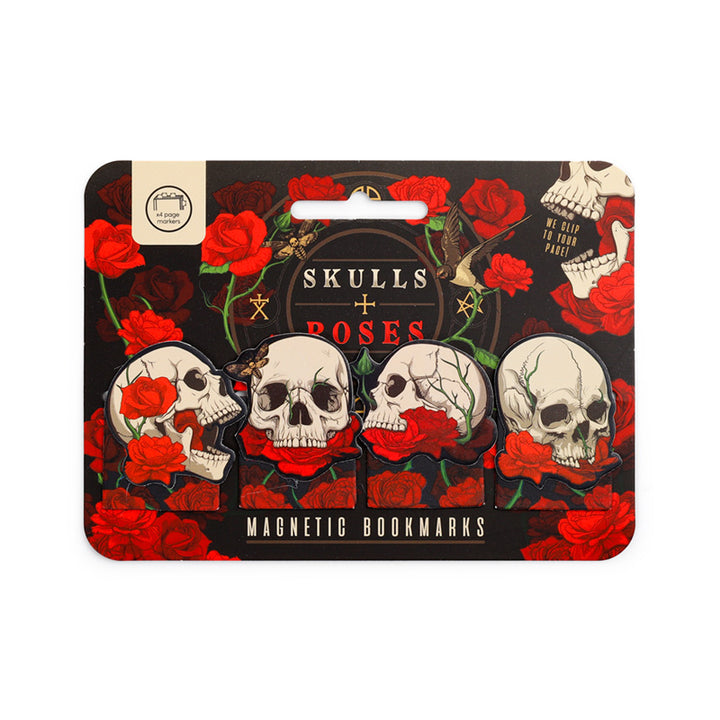 Skulls & Roses Magnetic Bookmark Set BOOK45