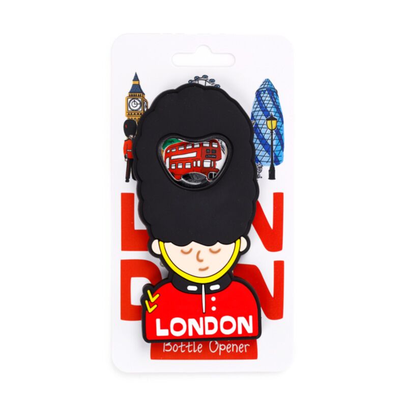 London Guardsman Magnetic PVC Bottle Opener BOPEN05