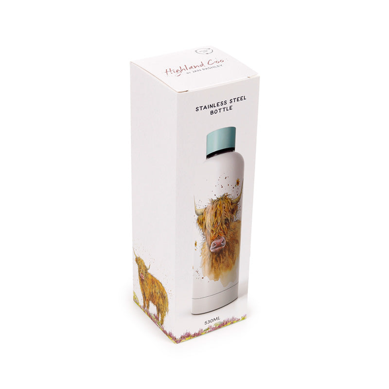 Jan Pashley Highland Coo Cow Hot & Cold Drinks Bottle 530ml BOT205