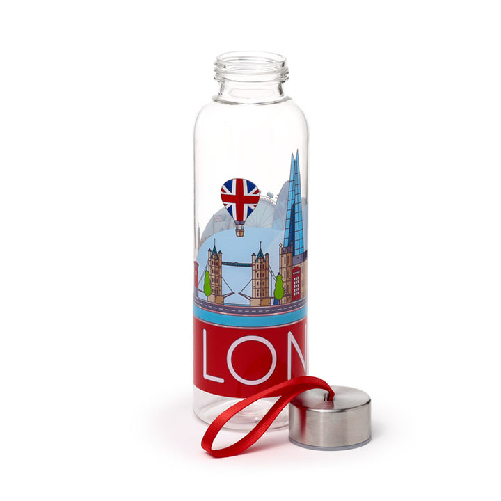 London Icons Panorama 500ml Water Bottle with Metallic Lid BOT237