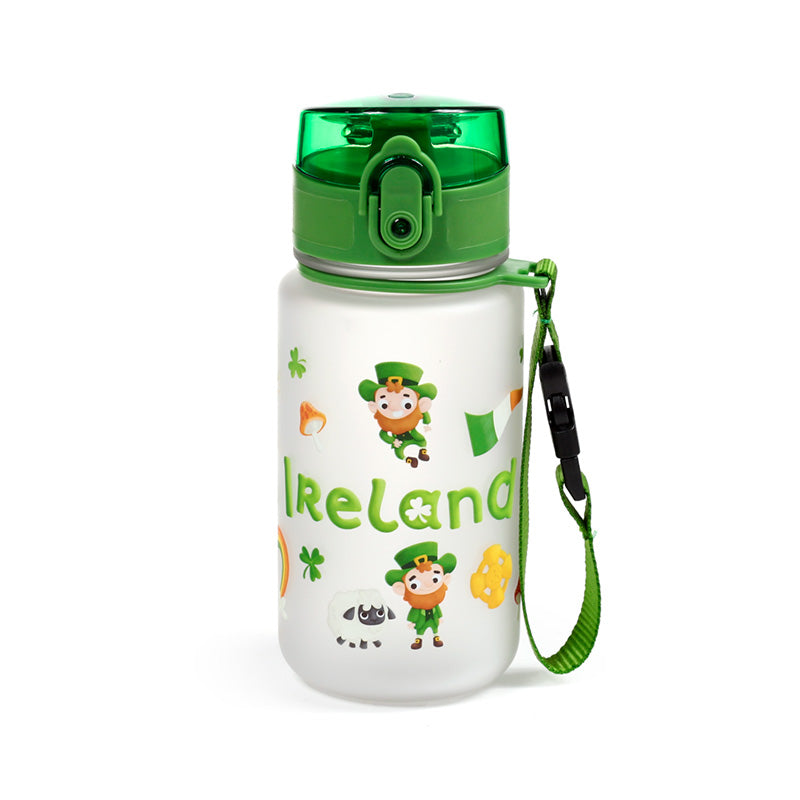 Luck of the Irish Leprechaun Pop Top 350ml Shatterproof Children's Bottle BOT351