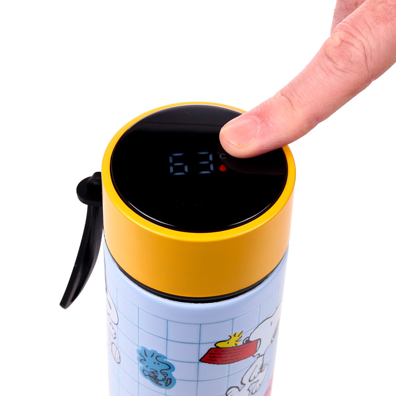 Peanuts Snoopy & Woodstock Hot & Cold Digital Thermometer Bottle BOT374