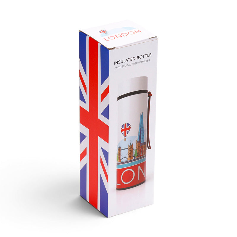 London Icons Hot & Cold Digital Thermometer Bottle BOT85