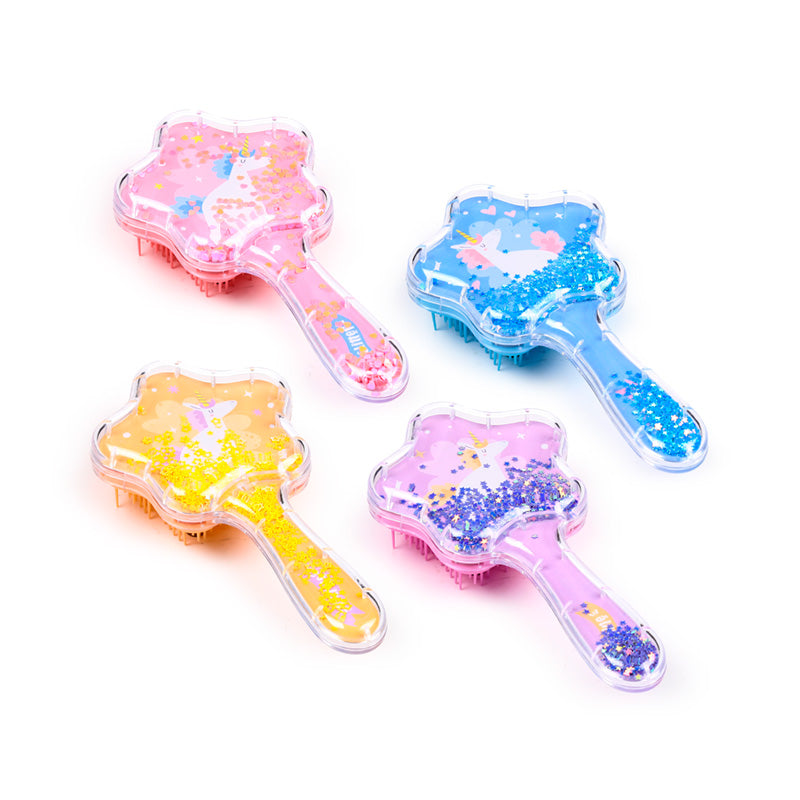 Unicorn Magic Star Shaped Glitter Hair Brush BRU39