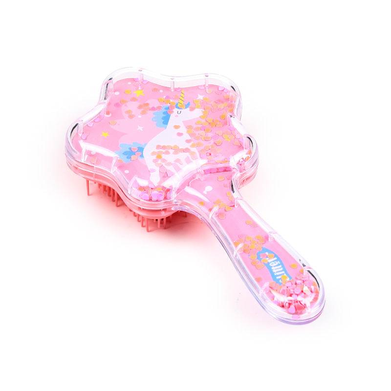 Unicorn Magic Star Shaped Glitter Hair Brush BRU39