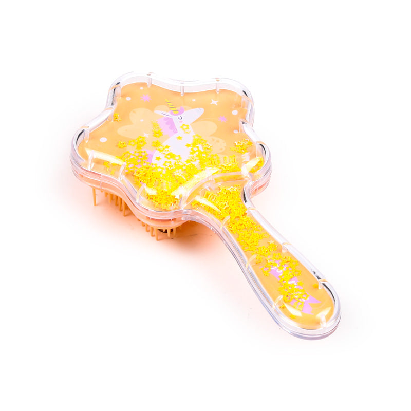 Unicorn Magic Star Shaped Glitter Hair Brush BRU39