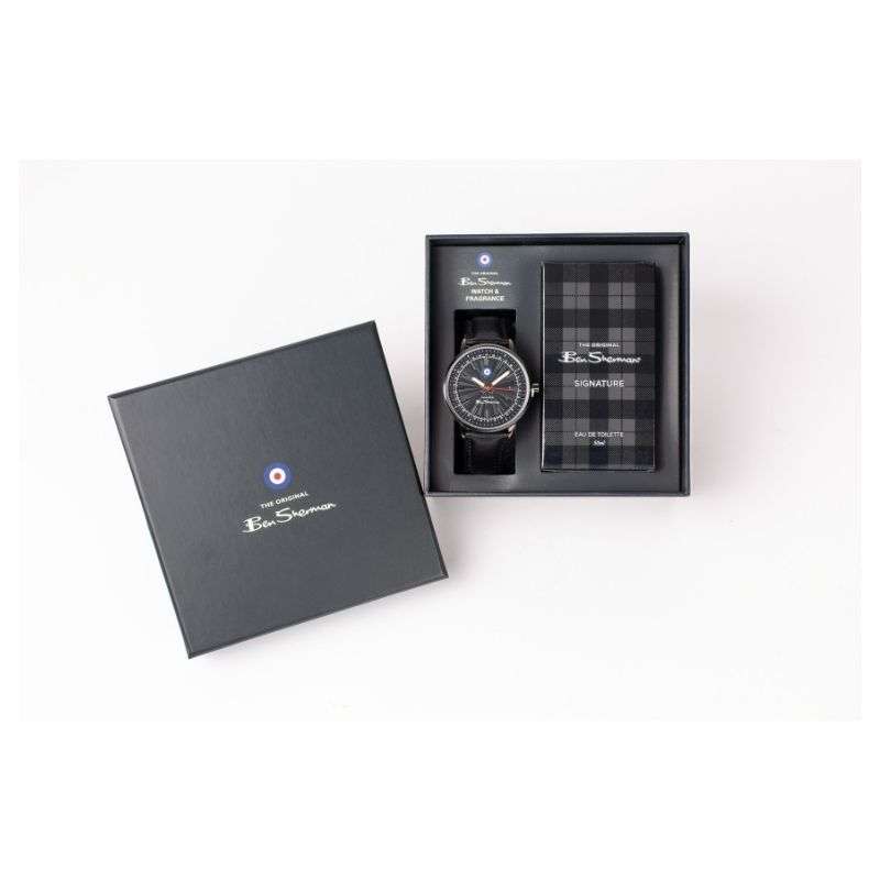 Ben Sherman Black Watch & Fragrance Set Gents Watch BS088BG