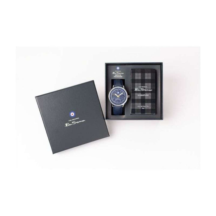 Ben Sherman Blue Watch & Fragrance Set Gents Watch BS088UG