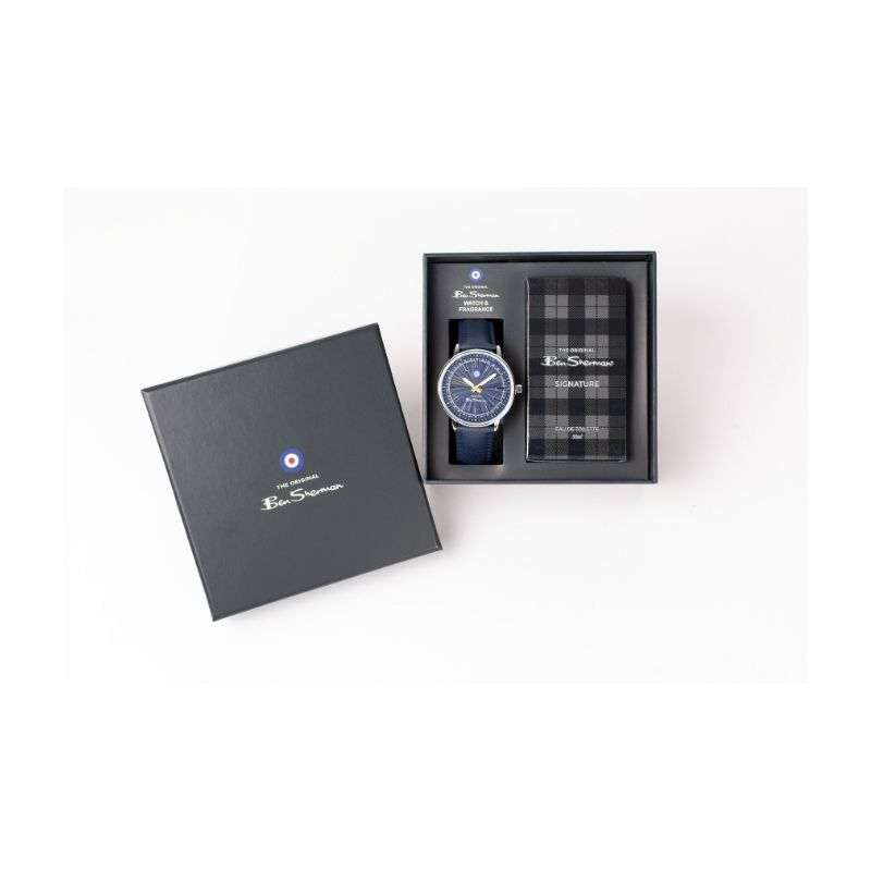 Ben Sherman Blue Watch & Fragrance Set Gents Watch BS088UG
