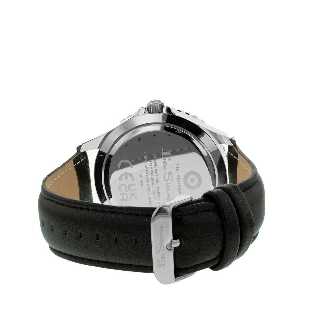 Ben Sherman Black Strap Watch Black Dial  Gents Watch BS089B