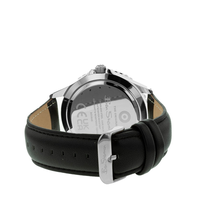 Ben Sherman Black Strap Watch Black Dial  Gents Watch BS089B