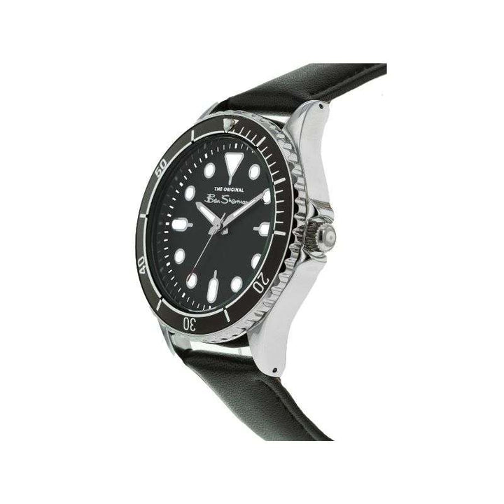 Ben Sherman Black Strap Watch Black Dial  Gents Watch BS089B