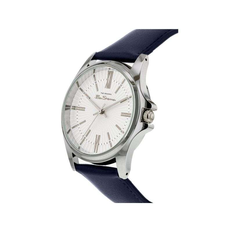 Ben Sherman Navy Strap Watch Silver Dial  Gents Watch BS097U