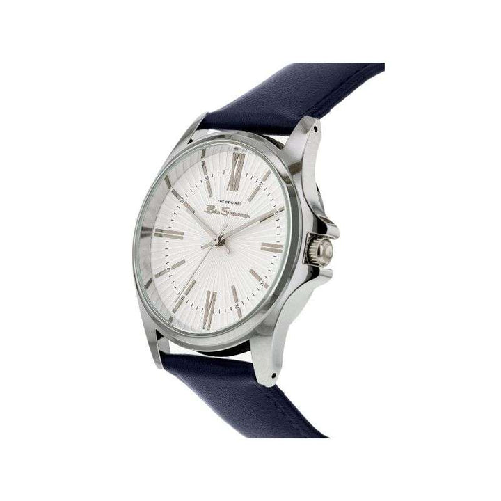 Ben Sherman Navy Strap Watch Silver Dial  Gents Watch BS097U