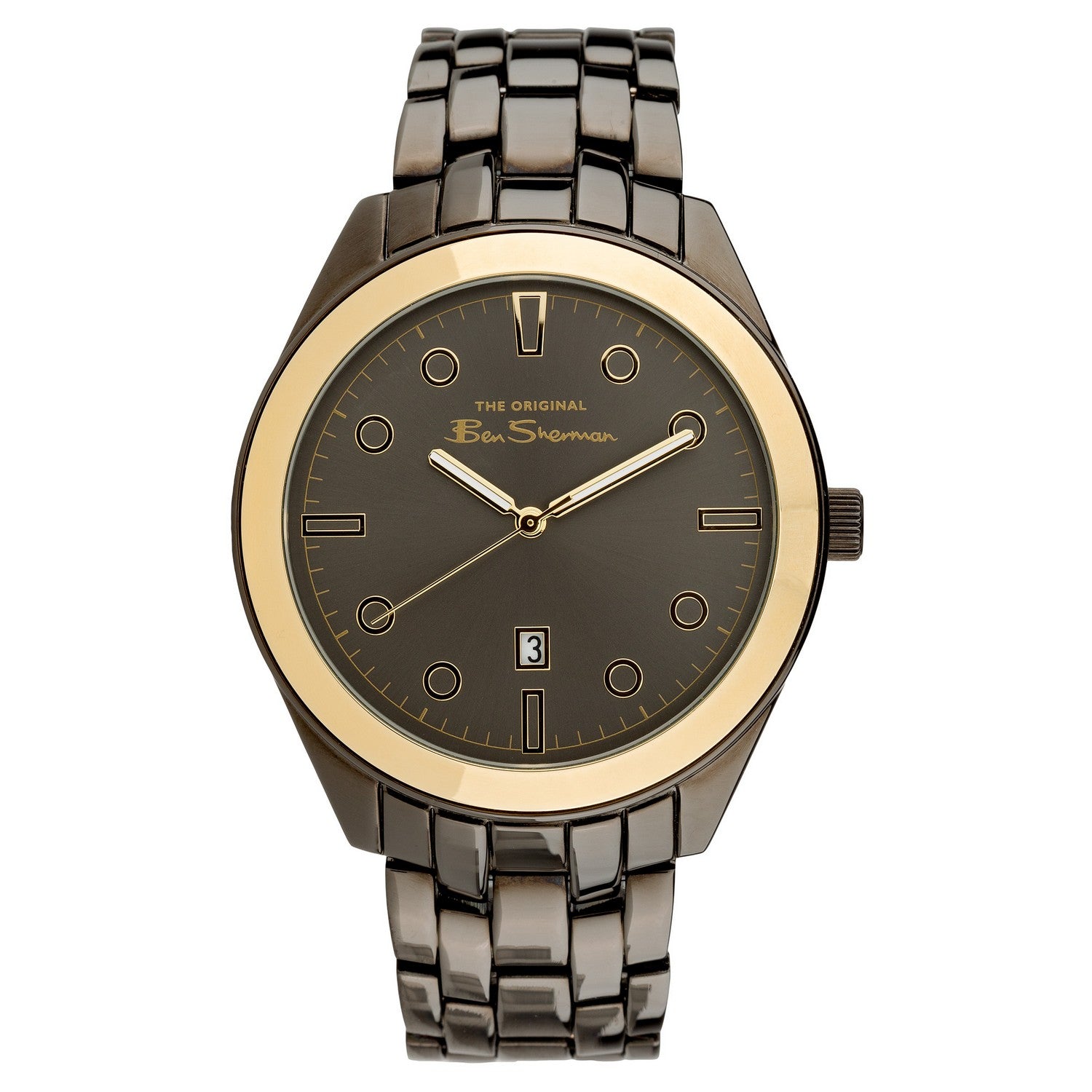 Ben Sherman Gun Bracelet Sun Sunray Dial Gents Watch BS098BSM