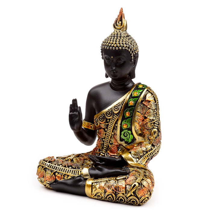 Black & Orange Gold Thai Buddha Mediation BUD383